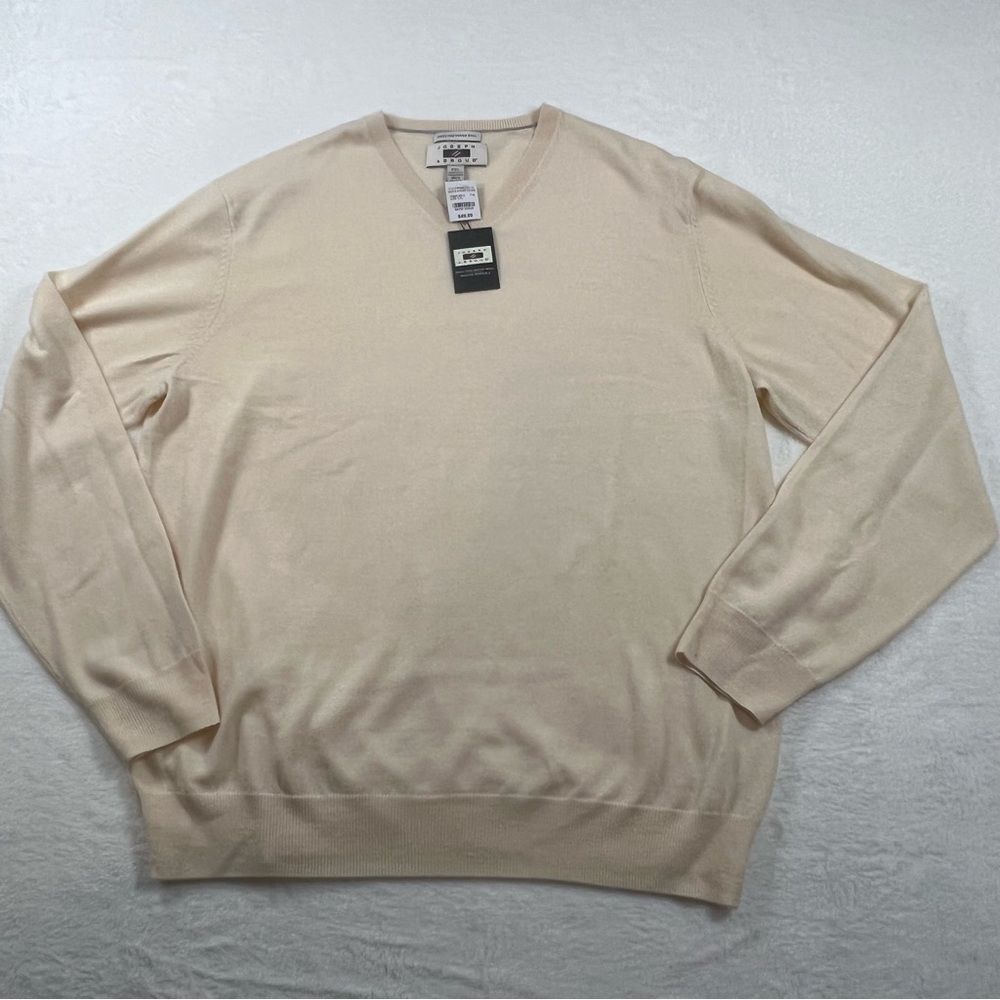 Men's Cream Sweater by Joseph Abboud size xxl